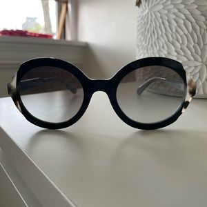 Prada black sunglasses with side detail